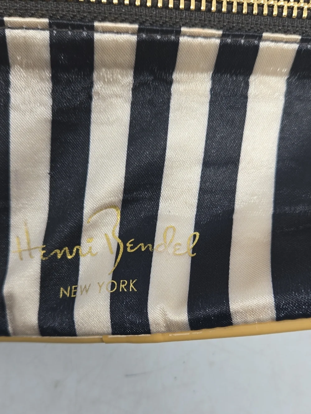 Henri Bendel Black Patent Beauty Bag